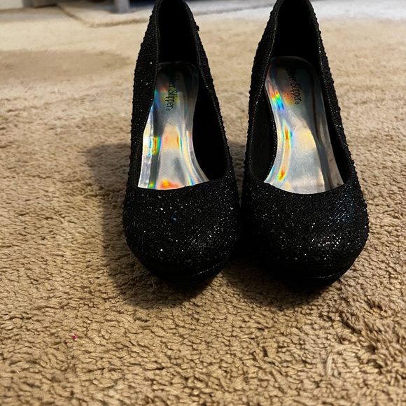 Black rhinestone heels - Picture 1 of 5